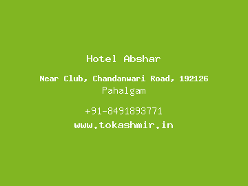 Hotel Abshar, Pahalgam