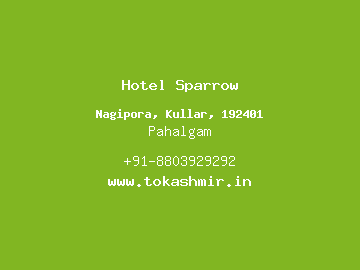 Hotel Sparrow, Pahalgam